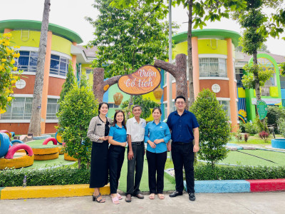 Trường mầm non Hoa Mai đón đoàn phúc tra cuộc thi “cổng trường xanh, sạch, đẹp, an toàn”