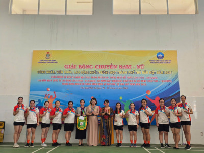 Trường Mầm non Hoa Mai tham gia Giải Bóng Chuyền nam, nữ công nhân, viên chức khối trường học TP. Thủ Dầu Một 2025
