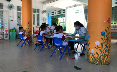 Khám sức khỏe định kỳ cho trẻ ở Trường Mầm non Hoa Mai năm học 2021-2022: