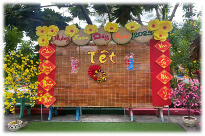 Trang trí tết 2023 tại Trường Mầm Non Hoa Mai