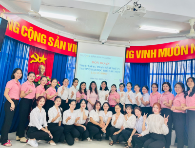 Đón đoàn thực tập sư phạm của trường Đại học Thủ Dầu Một  lớp D19MN 01