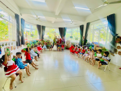 Giáng sinh yêu thương tại trường Mầm non Hoa Mai.