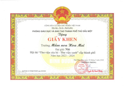 Trường Mầm non Hoa Mai tham gia hội thi thiết kế video, clip "Thư viện xanh"
