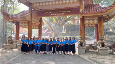 CĐCS trường mầm non Hoa Mai tham quan khu căn cứ Minh Đạm – nhớ về cội nguồn lịch sử hào hùng.