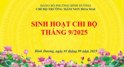 Chi bộ Trường Mầm non Hoa Mai tổ chức Sinh hoạt Chi bộ tháng 9/2025