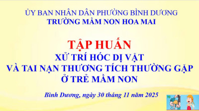 TẬP HUẤN XỬ TRÍ HÓC DỊ VẬT VÀ SƠ CỨU TAI NẠN THƯƠNG TÍCH