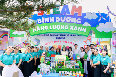 TRƯỜNG MẦM NON HOA MAI – PHƯỜNG BÌNH DƯƠNG TÍCH CỰC THAM GIA NGÀY HỘI STEAM VỚI CHỦ ĐỀ “NĂNG LƯỢNG XANH”.