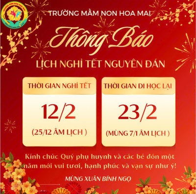 THÔNG BÁO NGHỈ TẾT NGUYÊN ĐÁN_BÍNH NGỌ 2026