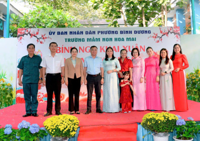 TRƯỜNG MẦM NON HOA MAI TỔ CHỨC LỄ HỘI XUÂN VỚI CHỦ ĐỀ “BÍNH NGỌ KHAI XUÂN - HOA MAI KHOE SẮC"