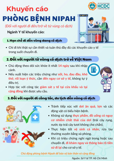KHUYẾN CÁO PHÒNG BỆNH NIPAH