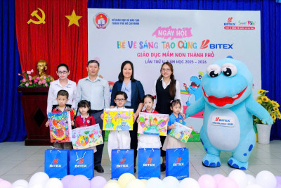 TRƯỜNG MẦM NON HOA MAI THAM GIA HỘI THI “BÉ VẼ SÁNG TẠO CÙNG BITEX”