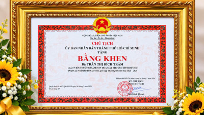 VINH DANH GIÁO VIÊN TRƯỜNG MẦM NON HOA MAI ĐẠT GIẢI NHẤT HỘI THI GIÁO VIÊN GIỎI CẤP THÀNH PHỐ