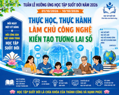 TRƯỜNG MẦM NON HOA MAI HƯỞNG ỨNG TUẦN LỄ HỌC TẬP SUỐT ĐỜI NĂM 2026