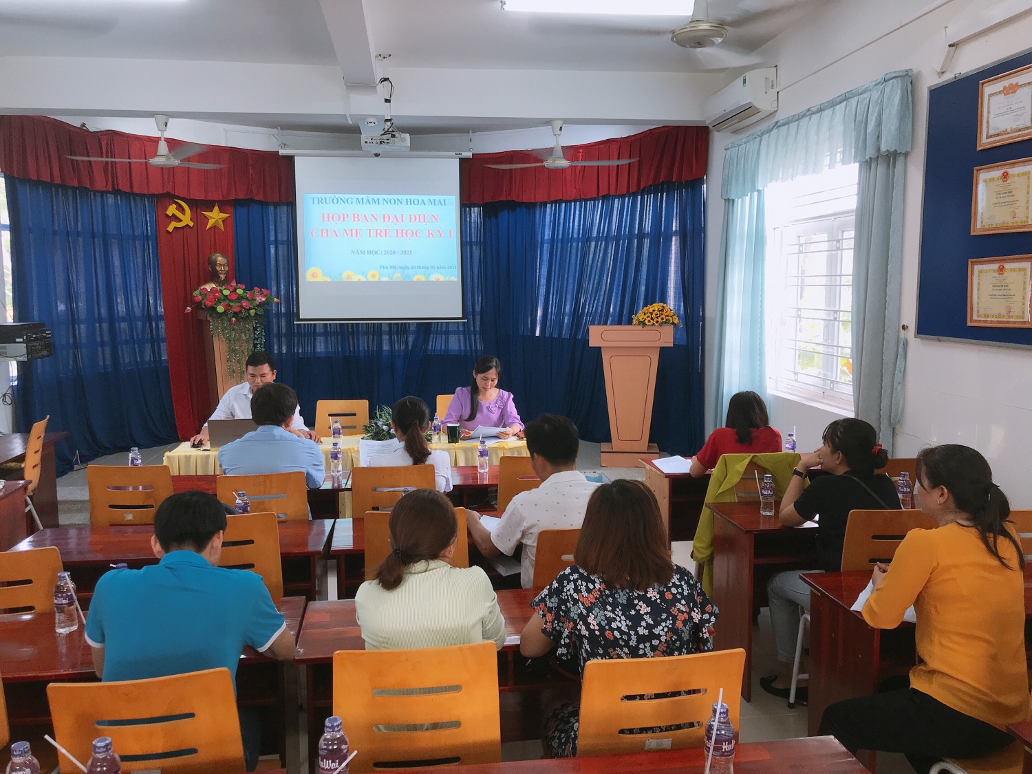 HỌP BAN ĐẠI DIỆN CHA MẸ TRẺ TRƯỜNG MẦM NON HOA MAI HỌC KỲ I -  NĂM HỌC 2020-2021