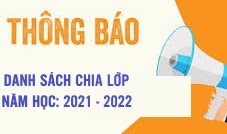 TRƯỜNG MẦM NON HOA MAI THÔNG BÁO DANH SÁCH LỚP NĂM HỌC 2021 - 2022