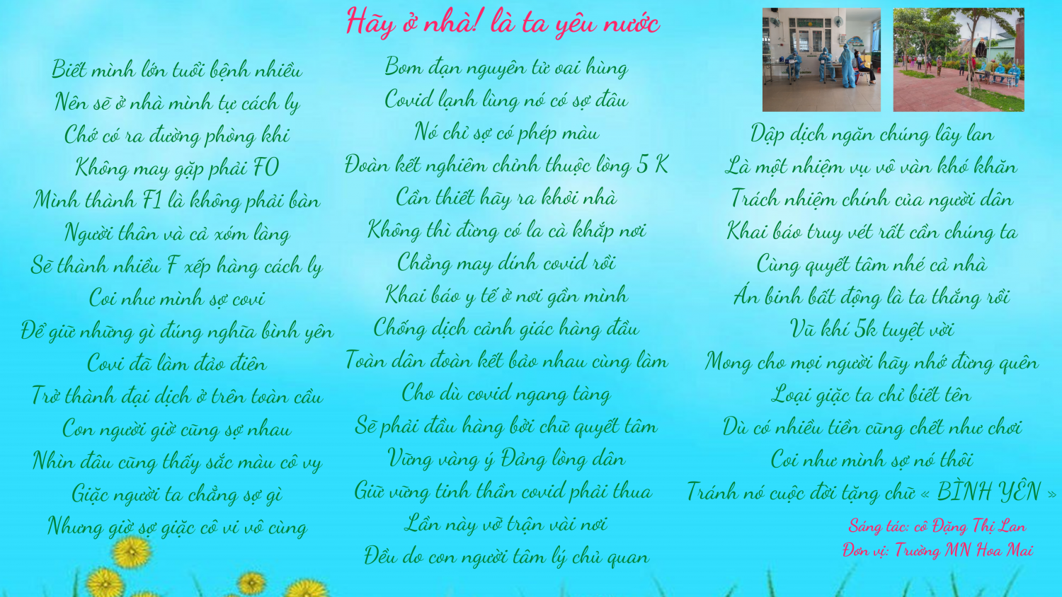 c Đặng Lan HÃY Ở NHÀ! LÀ TA YÊU NƯỚC