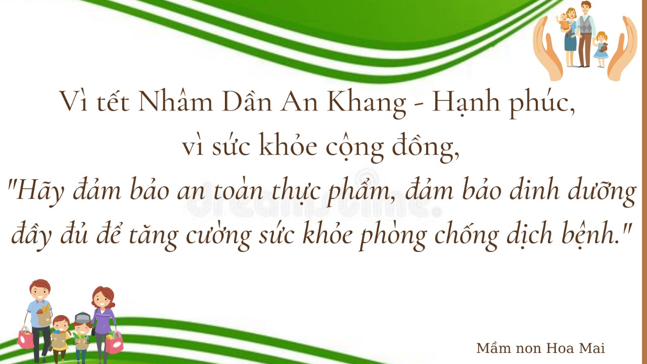 Trường Mầm non Hoa Mai Nhiệt liệt hưởng ứng “Tháng hành động vì an toàn thực phẩm” năm 2022