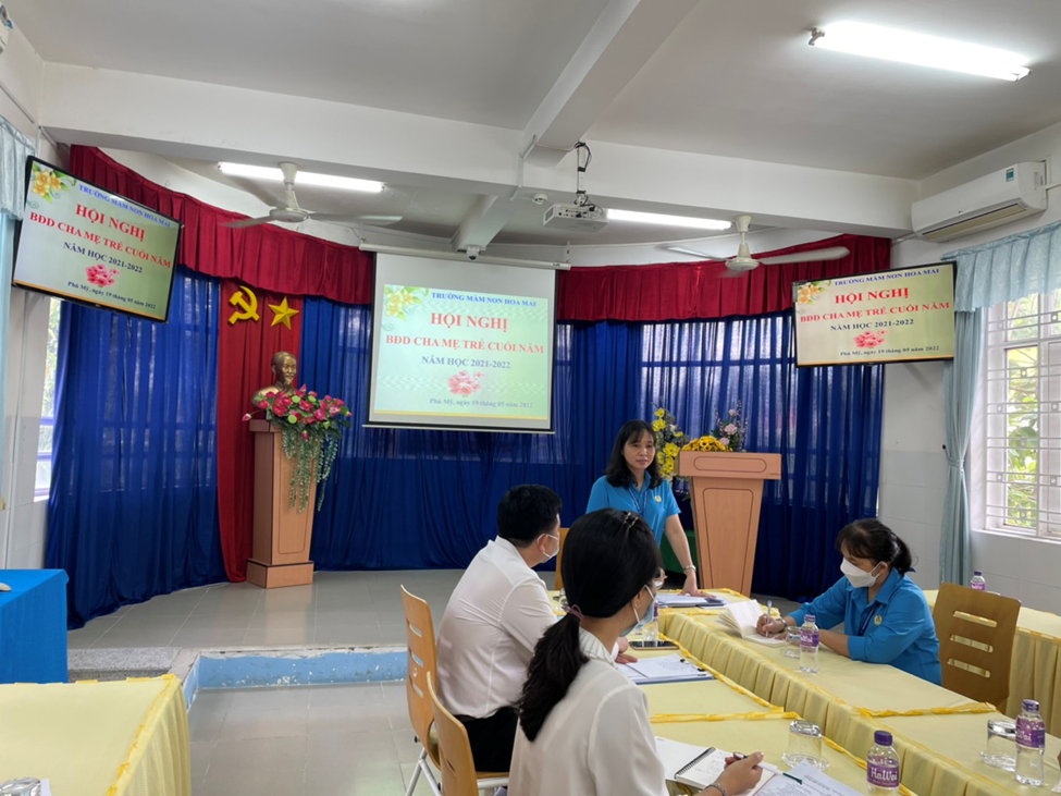 Hội Nghị Ban Đại Diện Cha Mẹ Trẻ Trường Mầm Non Hoa Mai Cuối Năm Học 2021-2022
