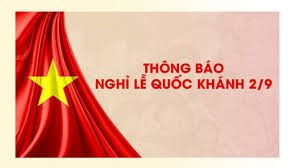 Trường Mầm non Hoa Mai thông báo (Nghỉ lễ Quốc khánh 2/9)