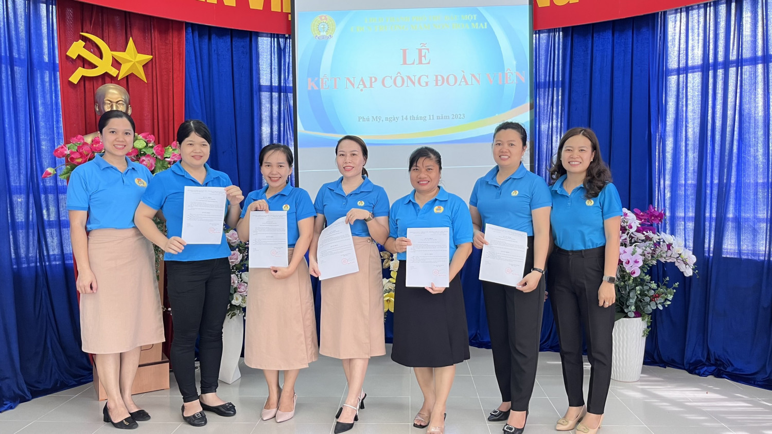 Công tác phát triển Đoàn viên Công đoàn Trường Mầm non Hoa Mai năm 2023