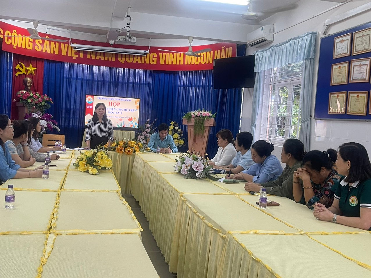 Trường mầm non Hoa Mai tổ chức họp Ban đại diện cha mẹ trẻ học kỳ 1