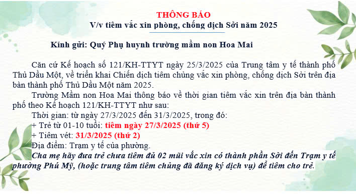 TB TIÊM SỞI