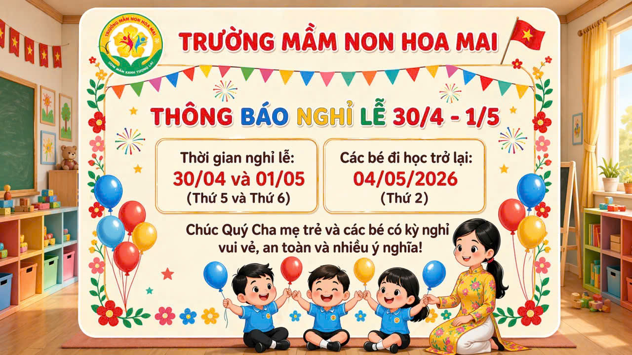 thông báo nghỉ lễ