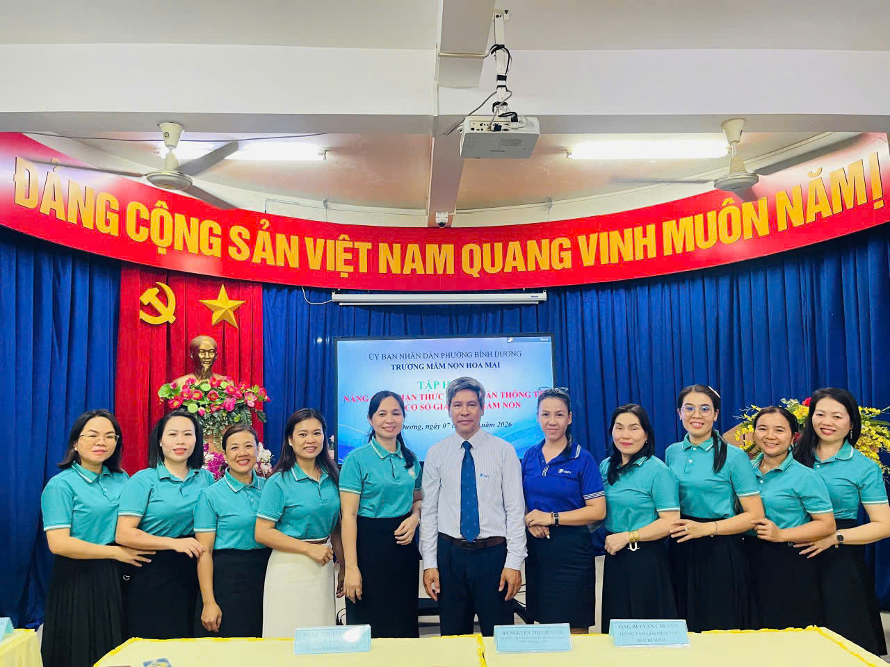 TRƯỜNG MẦM NON HOA MAI TỔ CHỨC TẬP HUẤN NÂNG CAO NHẬN THỨC VỀ AN TOÀN THÔNG TIN TẠI ĐƠN VỊ