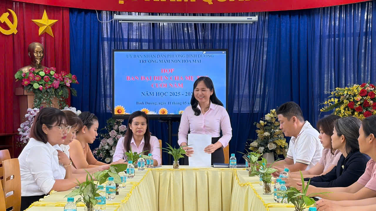 TRƯỜNG MẦM NON HOA MAI TỔ CHỨC HỌP CHA MẸ TRẺ CUỐI NĂM HOC 2025-2026
