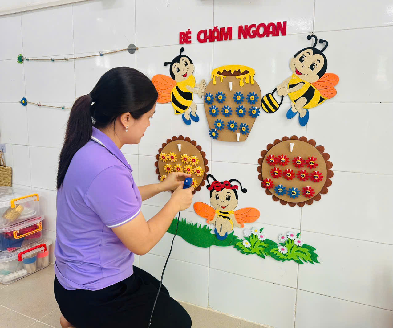 TRƯỜNG MẦM NON HOA MAI THỰC HIỆN LÀM BÙ NGÀY NGHỈ LỄ QUỐC KHÁNH 2/9